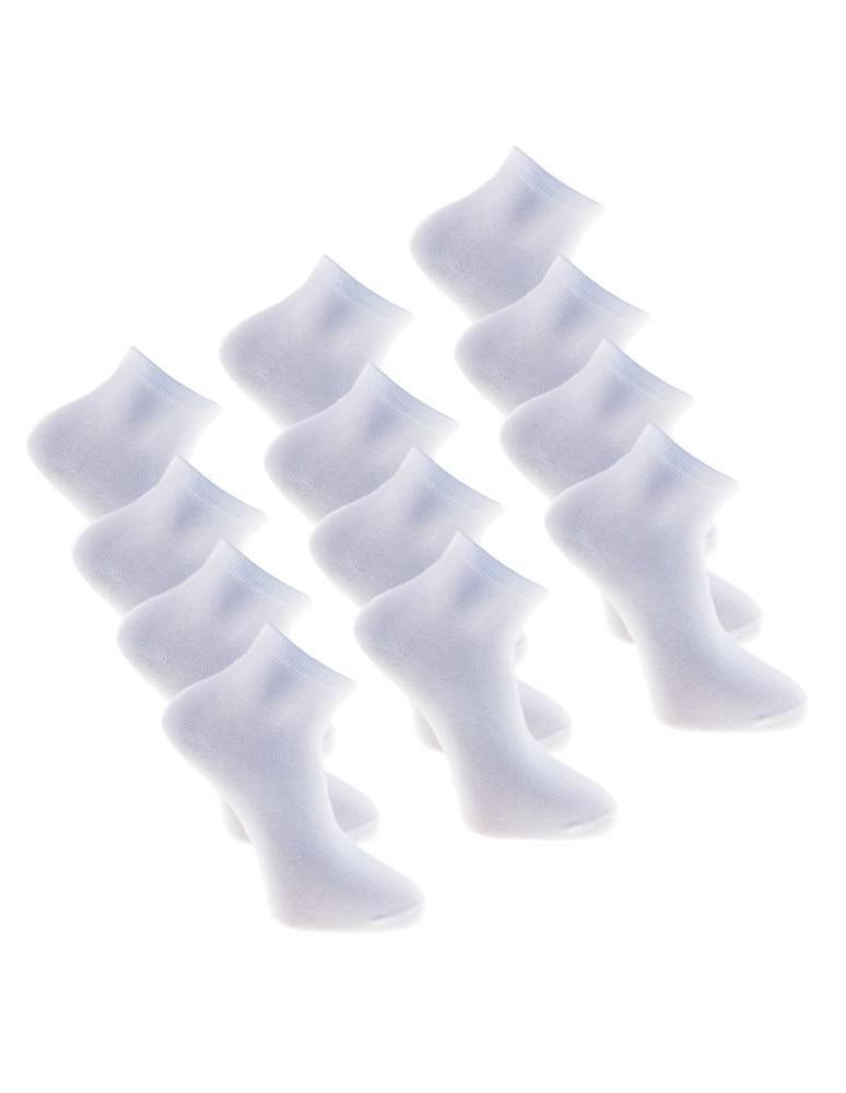 Skarpety damskie 3/4 białe 12-pak (Kolor: BIAŁY - Rozmiar: 35-38)