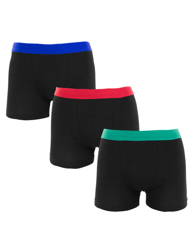 Bokserki bawełniane chłopięce gładkie 3-pak (Kolor: GRANATOWY - Rozmiar: 110-116)