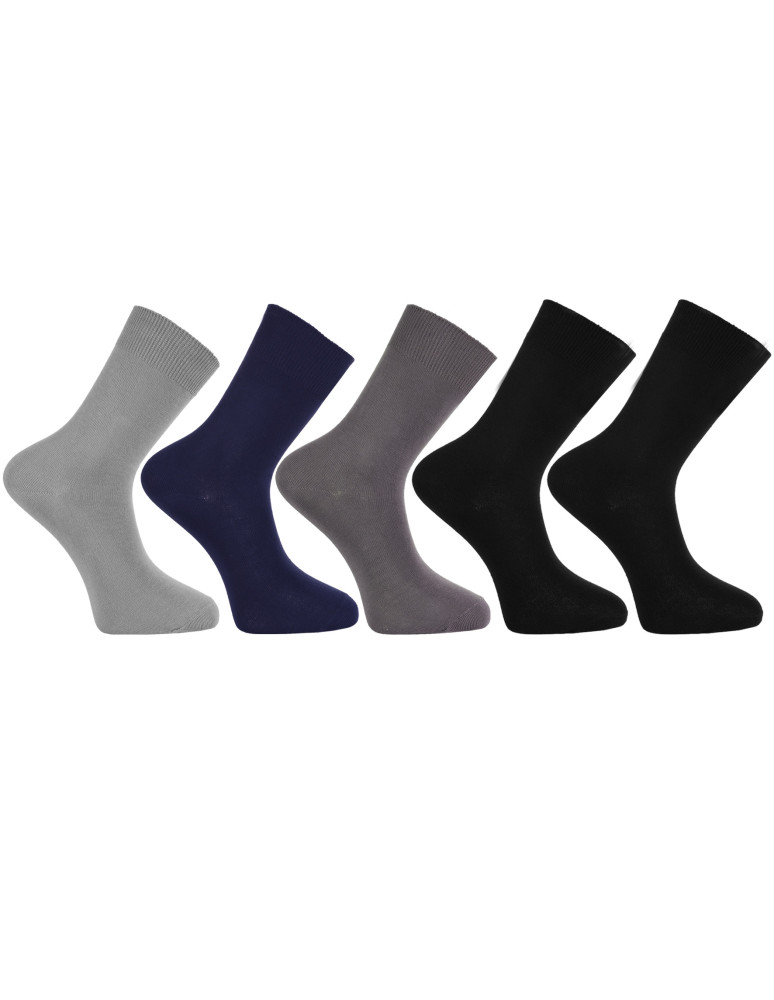 Skarpety długie męskie bawełniane 5-pak (Kolor: CIEMNY MIX - Rozmiar: 43-45)