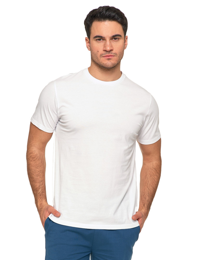 Koszulka męska bawełniana krótki rękaw T-shirt Plus Size (Kolor: GRANATOWY - Rozmiar: 4XL)