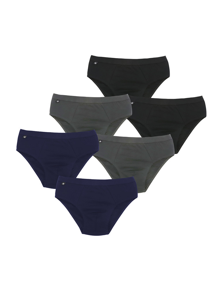 Slipy męskie uszyte z bawełny z elastanem 6-pak (Rozmiar: M - Kolor: WIELOKOLOROWY)