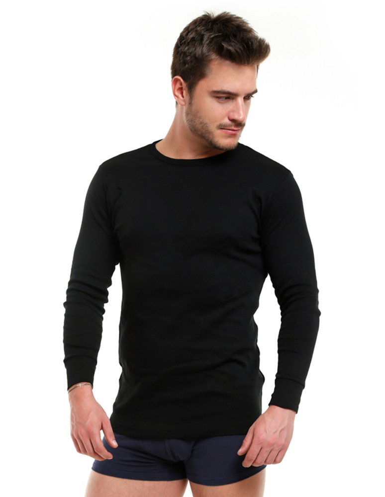 Podkoszulek męski z długim rękawem (Rozmiar: L - Kolor: CIEMNY SZARY)