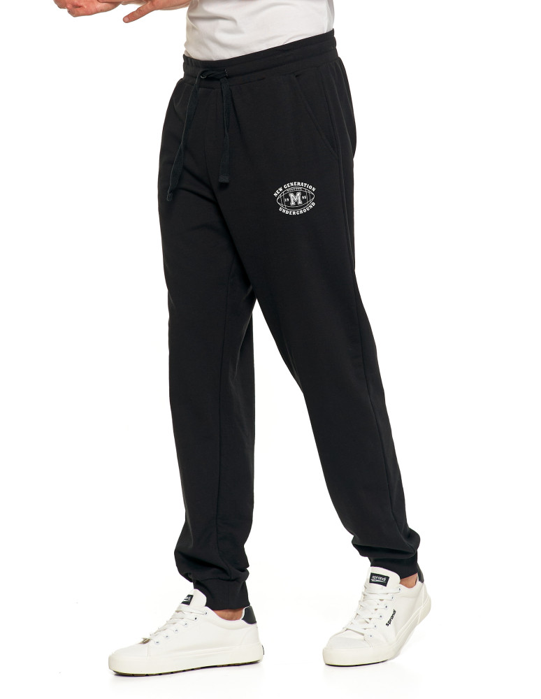 Męskie spodnie dresowe typu joggery (Rozmiar: L - Kolor: SZARY)