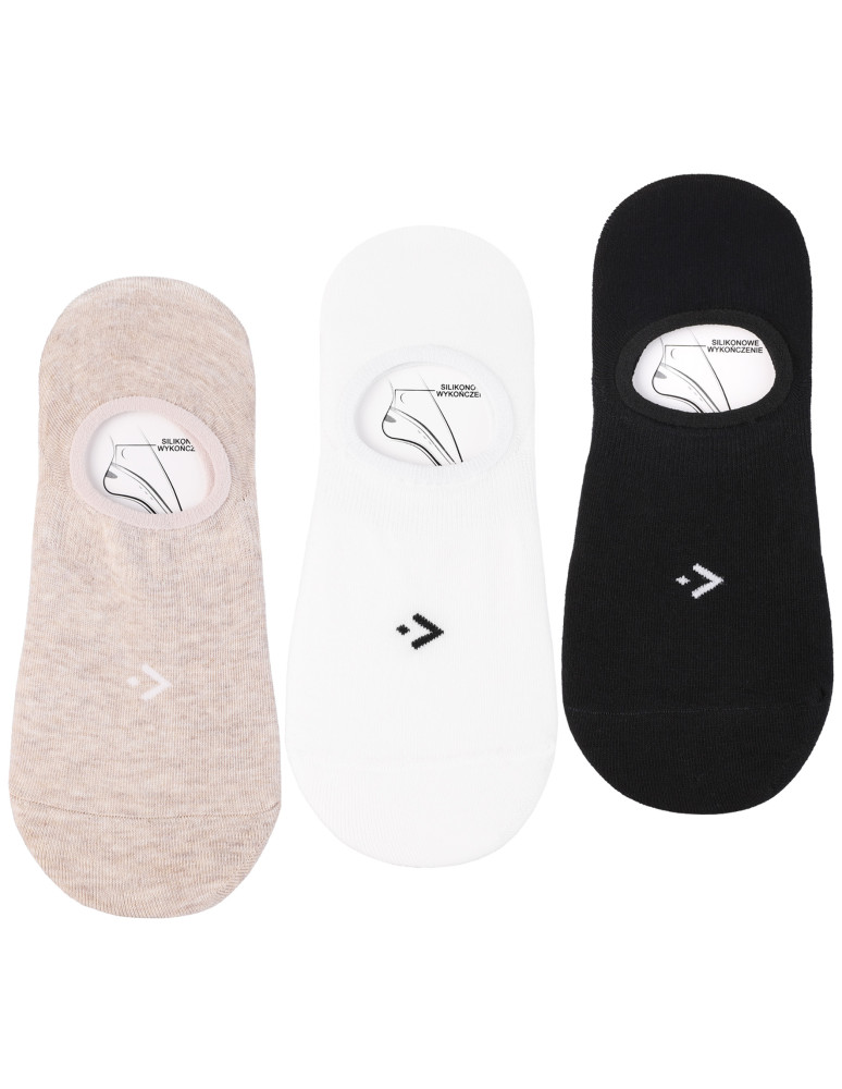 Damskie skarpetki niskie stopki klasyczne 3-pak (Kolor: WIELOKOLOROWY - Rozmiar: 35-38)