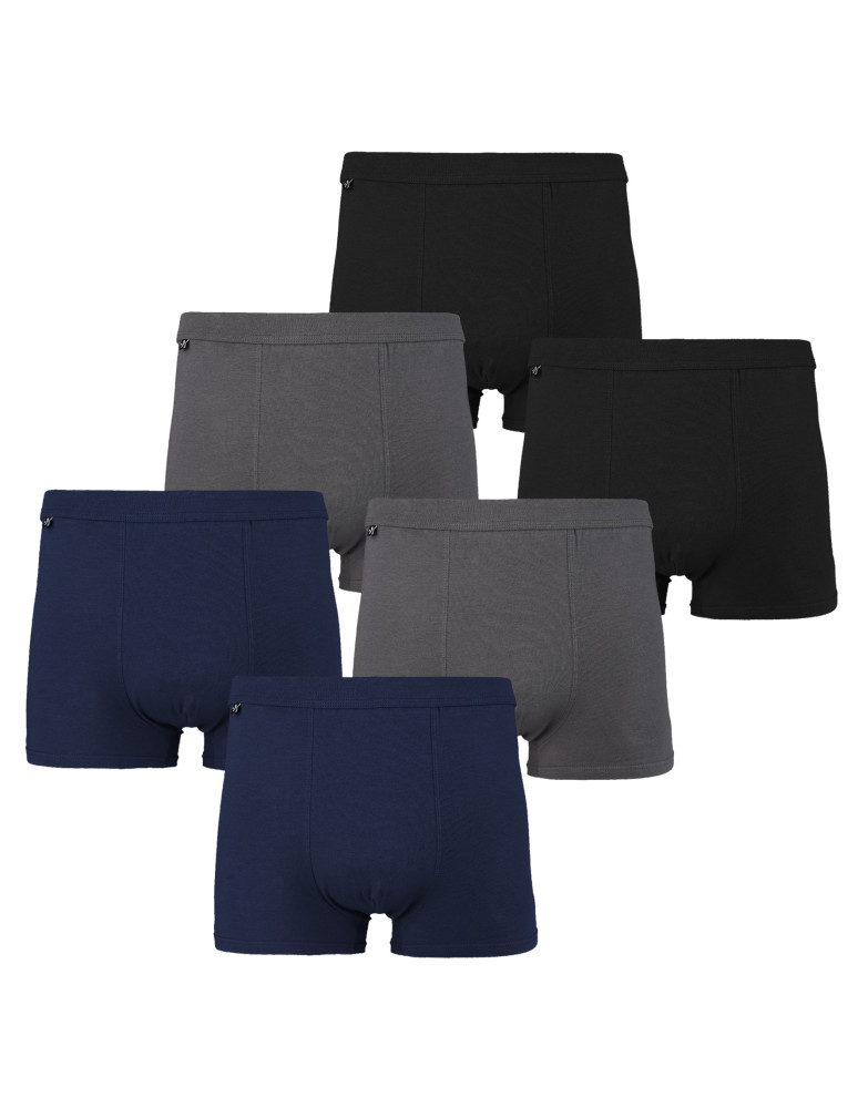 Męskie bokserki dopasoane majtki klasyczne bawełna 6-pak (Rozmiar: XL - Kolor: WIELOKOLOROWY)
