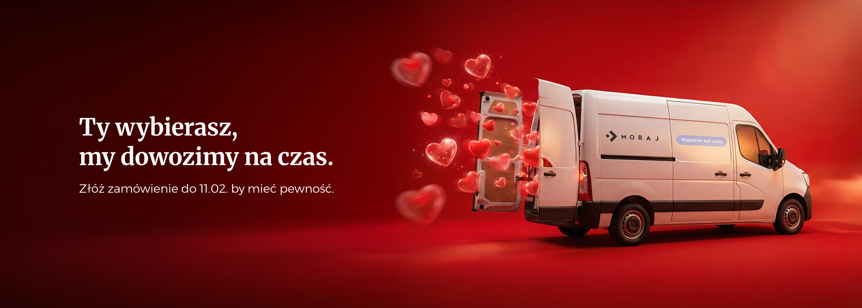 Gwarancja dostawy przed walentynkami w sklepie moraj.pl